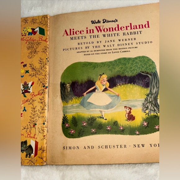 A Little Golden Book - Alice In Wonderland Meets The White Rabbit 1951 - Picture 3 of 16